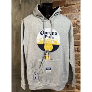 Corona Extra Hoodie NWT Insulated Beer Pocket Sz XL Bottle Opener Spring Break
